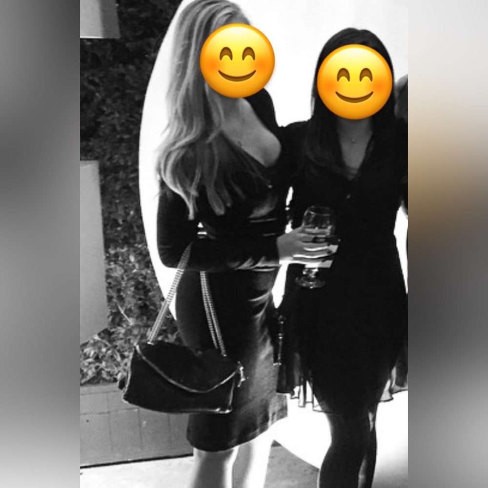 Alice + Olivia black long sleeve cocktail dress